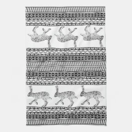 Sydvästra Jackkanit Black Geometric Mönster Kökshandduk