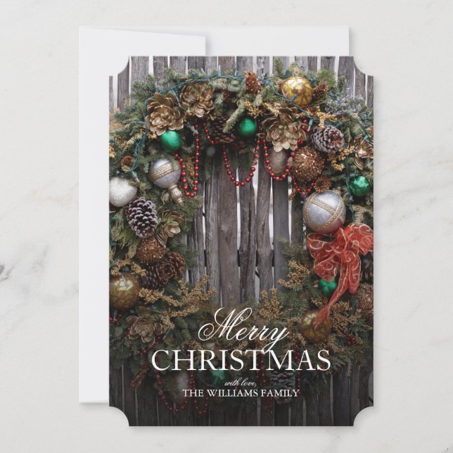 Sydvästra julen - Klassiskt krans med ornament (Framsida)