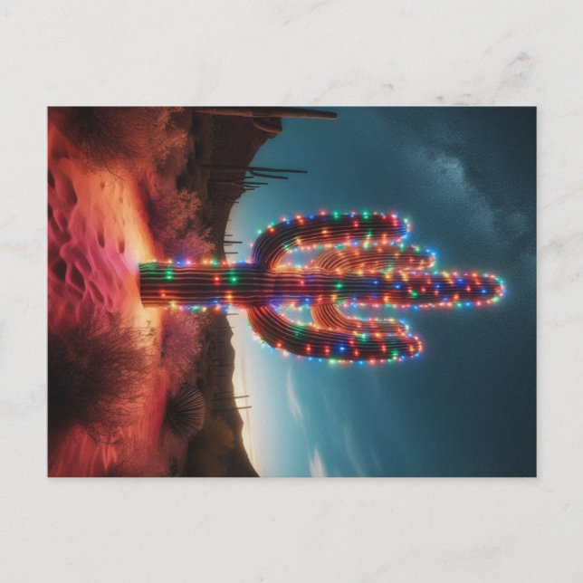 Sydvästra julökscaktus helg vykort (Framsida)