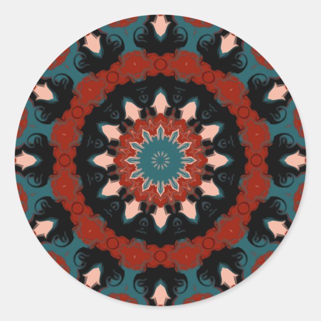 Sydvästra Kaleidoscope Runt Klistermärke (Framsida)