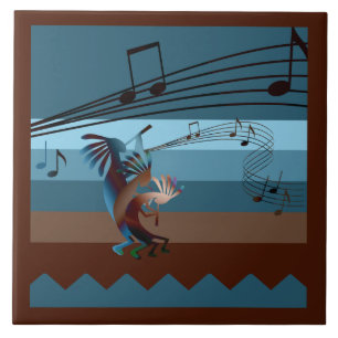 Sydvästra Kokopelli Music Large Tile Kakelplatta