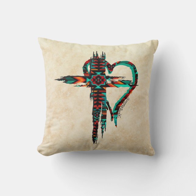 Sydvästra Kor och hjärta Kudde (Framsida)