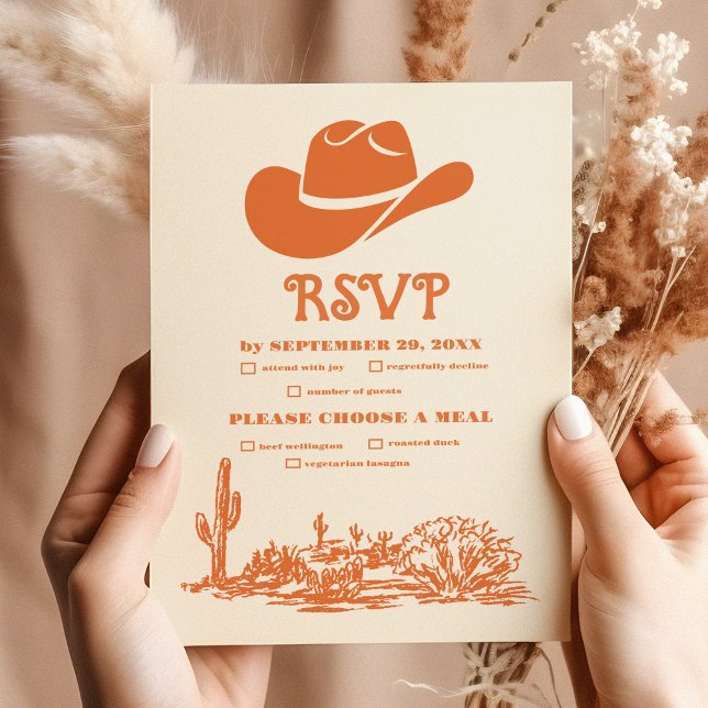 Sydvästra Land Ranch Westerna Bröllop OSA Kort (Skapare uppladdad)