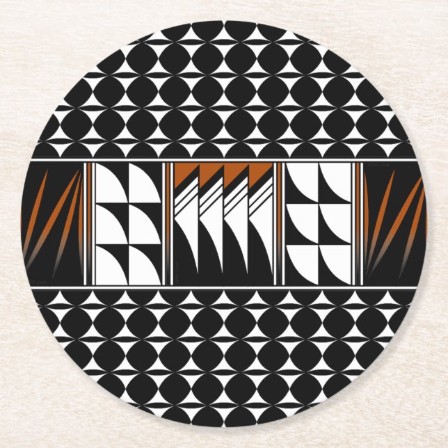 Sydvästra Luddblommor Underlägg Papper Rund (Framsidan)