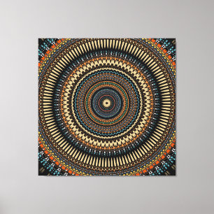 sydvästra Mandala design Canvastryck