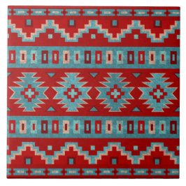 Sydvästra Mesas Turcouise & Red Kakelplatta