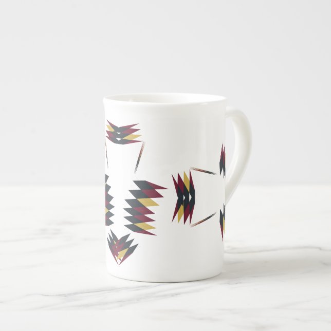 Sydvästra Mönster Benporslin Mugg (Framsida höger)