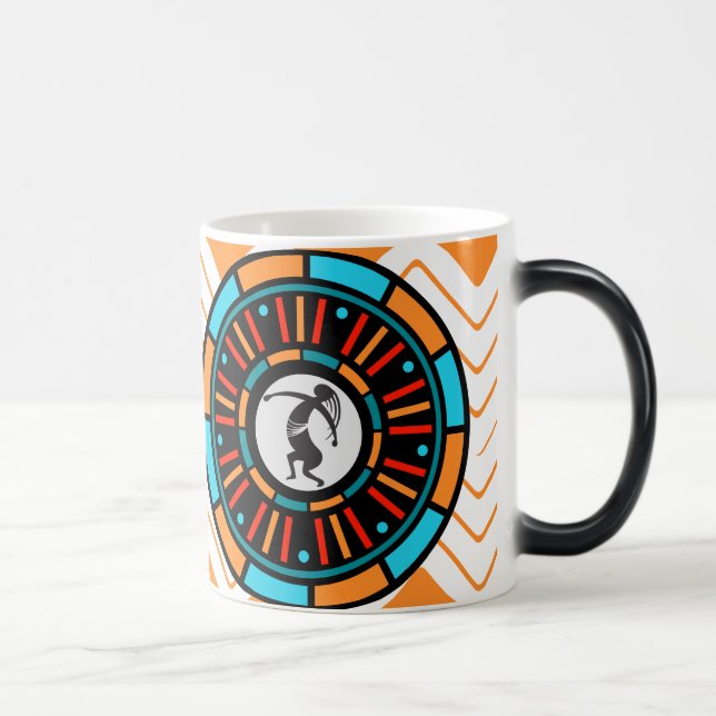 Sydvästra Mönster Kokopelli Coffee Magisk Mugg (Höger)