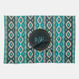 Sydvästra mönster. Monogram. Kökshandduk