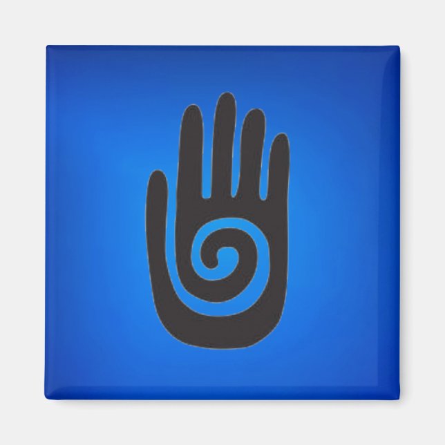 Sydvästra Native American Hand Symbol Magnet (Framsidan)