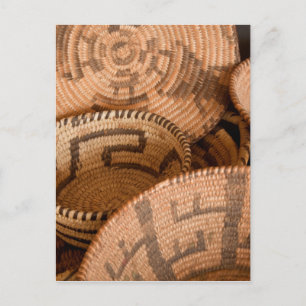 Sydvästra Native American Woven Basket Poster Vykort