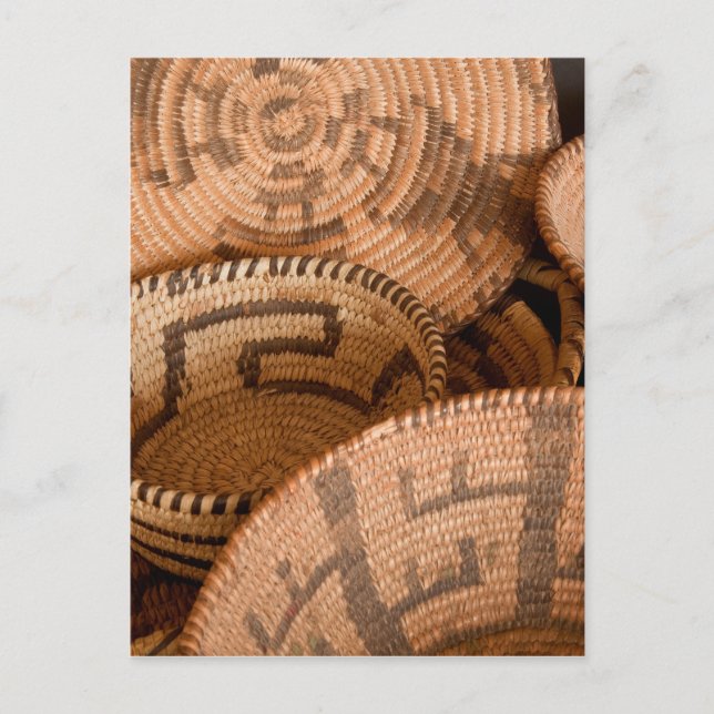 Sydvästra Native American Woven Basket Poster Vykort (Framsida)