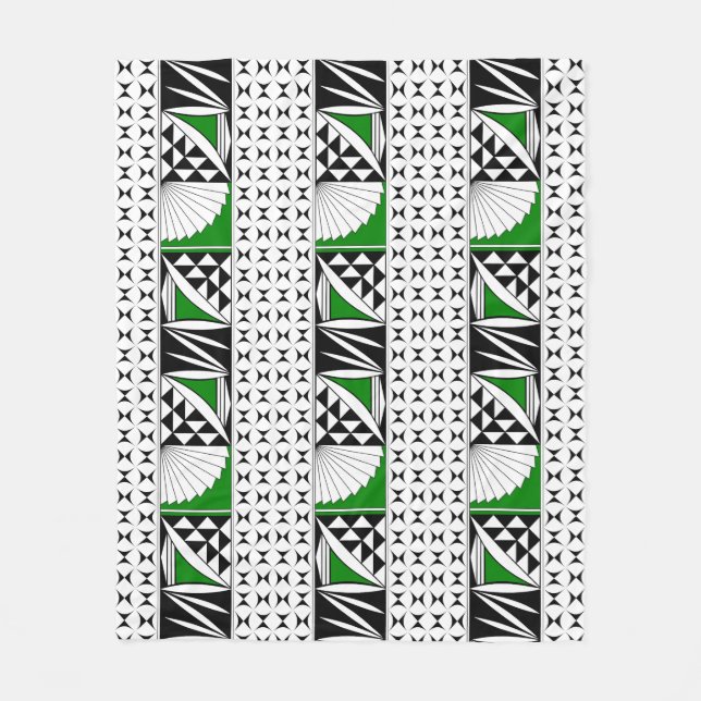 Sydvästra Native Sunrise i Grönt Fleecefilt (Framsidan)