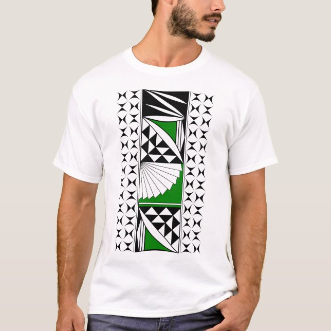 Sydvästra Native Sunrise i Grönt T Shirt (Framsida)