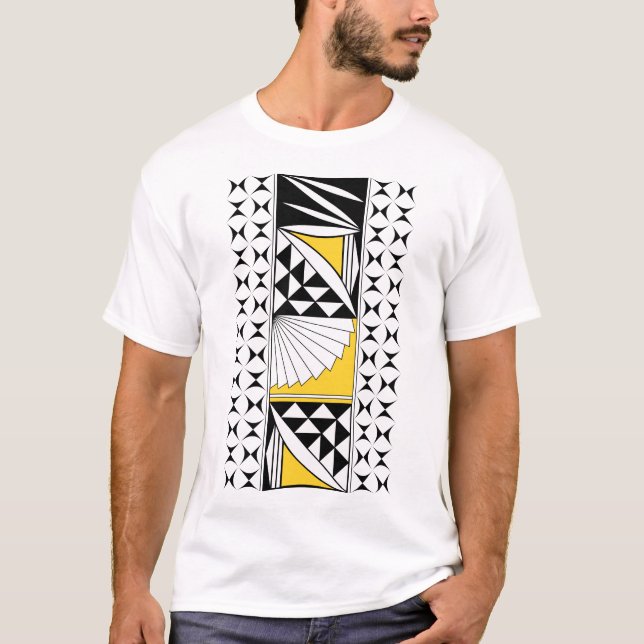 Sydvästra Native Sunrise i Gult T Shirt (Framsida)