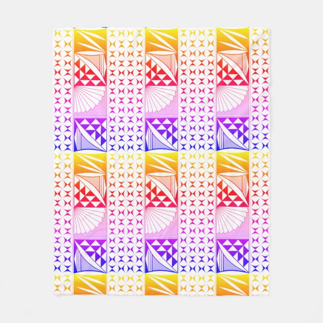 Sydvästra Native Sunrise i regnbåge Fleecefilt (Framsidan)