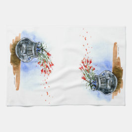 Sydvästra potten indian pintbrush wildblommor kökshandduk