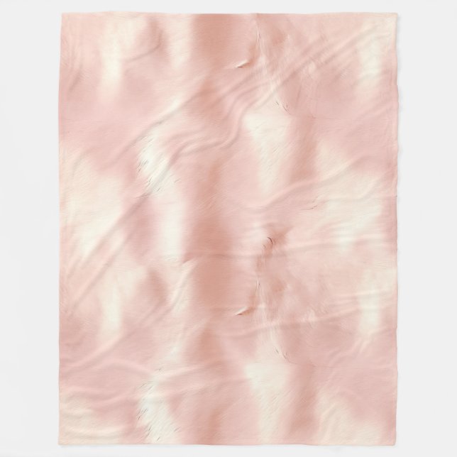 Sydvästra  Rosa Cowgirl Cowhide Fleecefilt (Framsidan)