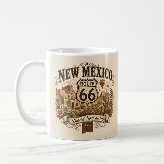 Sydvästra Route 66 Morning Brew Kaffemugg (Vänster)