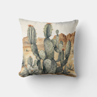 Sydvästra sergranaten Cactus Watercolor Decorative Kudde