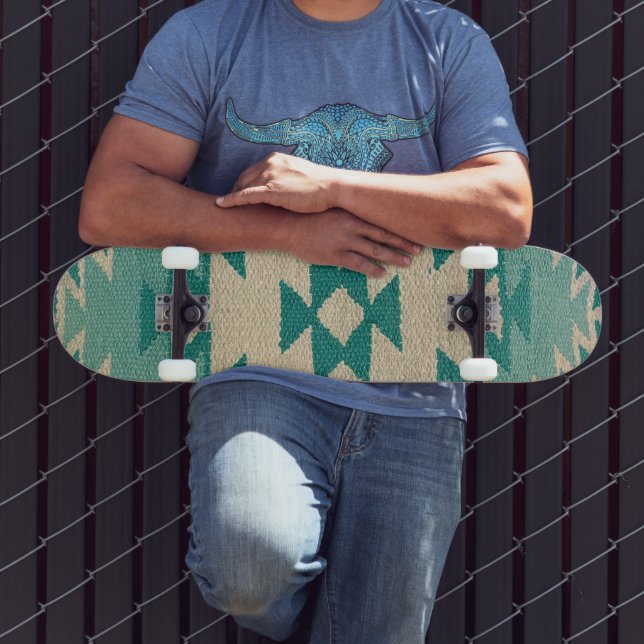 Sydvästra Skateboard Deck, Navajo Teal (Utomhus 3)