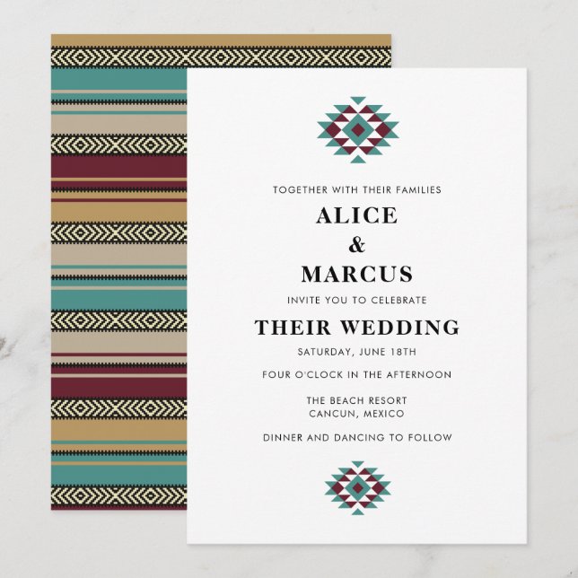 Sydvästra sommarDesert Bröllop Inbjudningar (Fram/baksida)