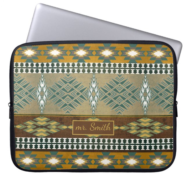 Sydvästra stammen mönster laptop sleeve (Framsidan)