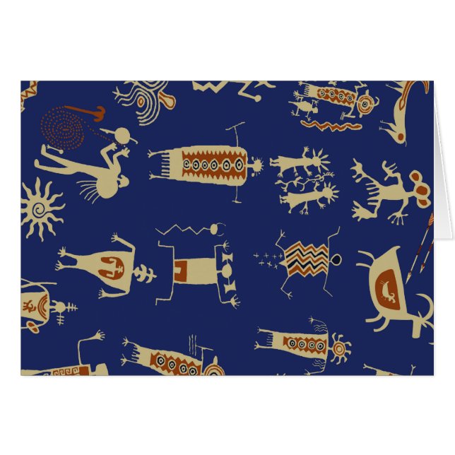 Sydvästra Sten Art Shaman Hälsningskort (Framsidan Horizontal)