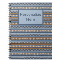 Sydvästra Stil Blue Brown Geometric Personlig