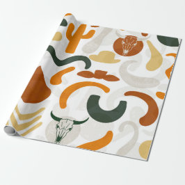 Sydvästra stil cactus bull skallcowboyhatt presentpapper