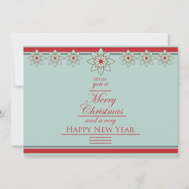 Sydvästra Stil God jul Gott nytt år Julkort (Framsida)