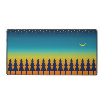 Sydvästra sunset med Gräs Träd, Stars och Måne