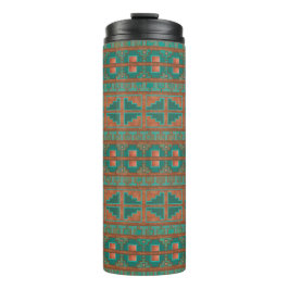 Sydvästra Teal Copper Färg Geometric Mönster