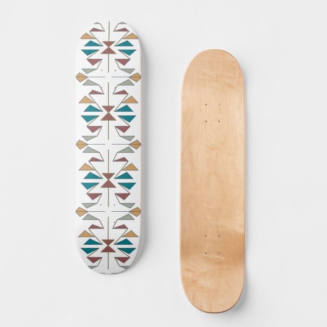 Sydvästra triangeln Mönster design Mini Skateboard Bräda 18,5 Cm (Framsida)