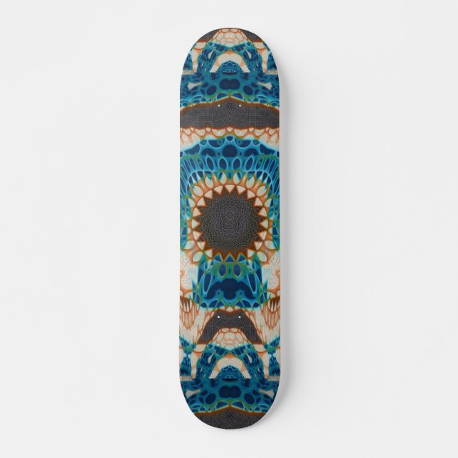 Sydvästra Turquise Native Mönster Mini Skateboard Bräda 18,5 Cm (Framsida)