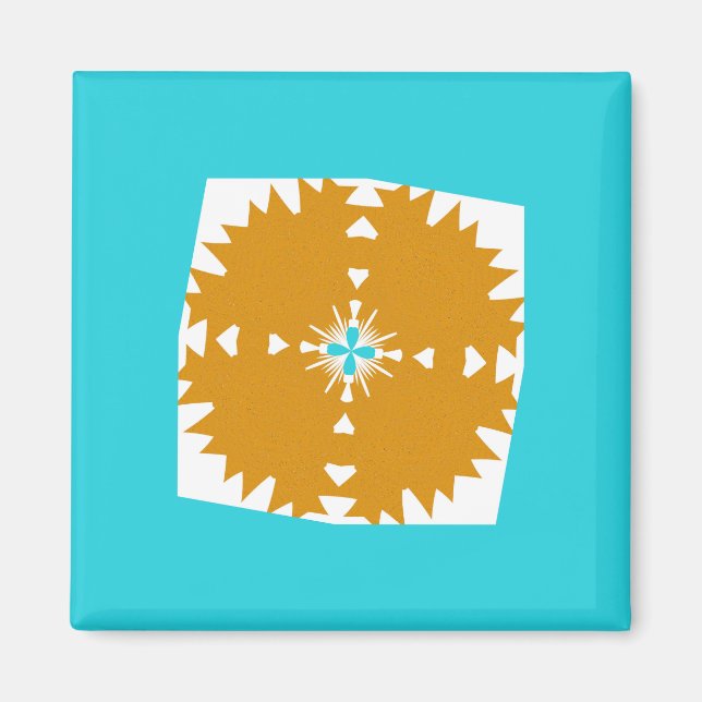 Sydvästra Vibes Multi-Färg Mönster Magnet (Framsidan)