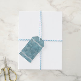 Sydvästra vintern Hjort och Gräs Blue Presentetikett