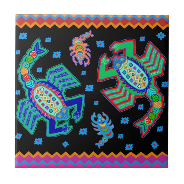 Sydvästskorpioner på min vägg kakelplatta (Framsidan)