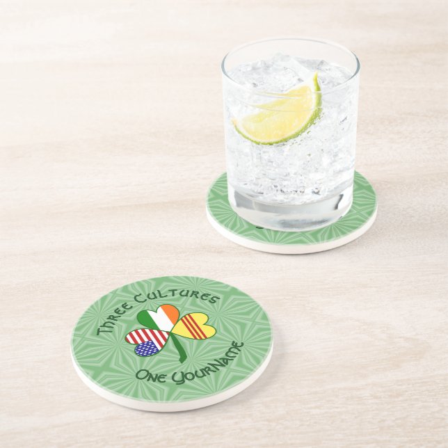 Sydvietnam Irländska Amerikanska flaggor Shamrock  Underlägg (Sidan)