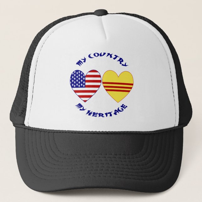 SydVietnam och USA Land Heritage Keps (Framsida)