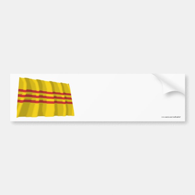 Sydvietnam Vajande Flagga Bildekal (Framsidan)