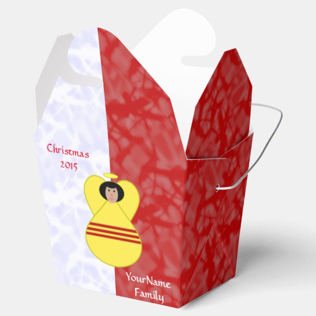 Sydvietnamesisk angel-Flagga på rött och vitt Presentaskar (Öppnad)