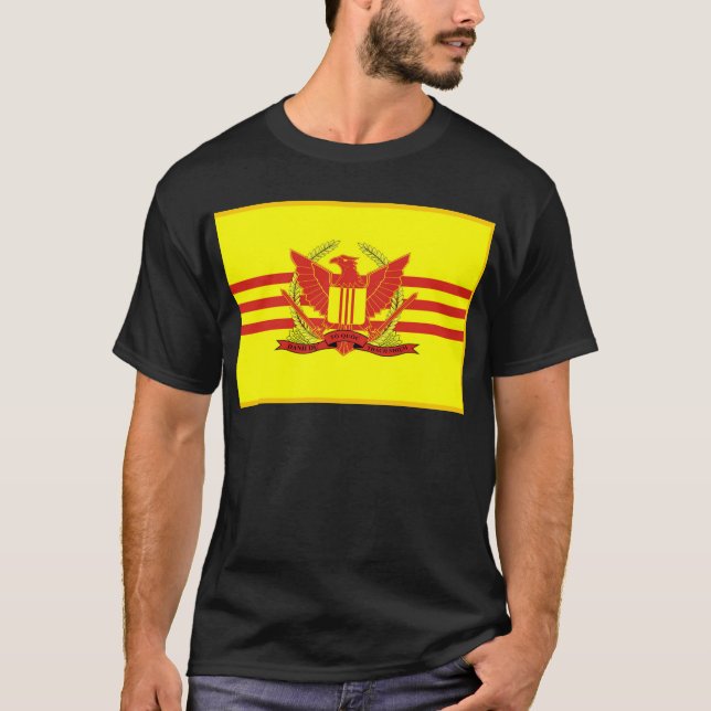 Sydvietnamesiska Flagga för militära styrkor T-shirt (Framsida)