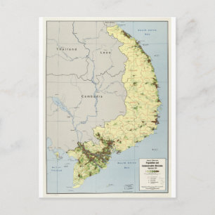 Sydvietnamesiska Karta september 1972 Vykort