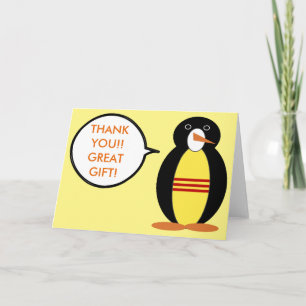 Sydvietnamesiska Talande Ms Penguin Personlig Tack Kort