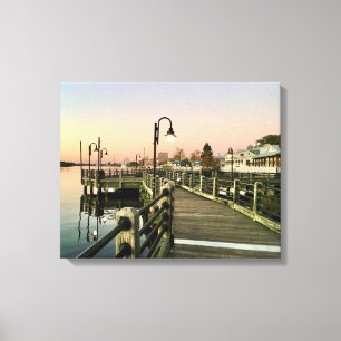 Sydvy på Wilmington, NC:s Boardpromenad Canvastryck
