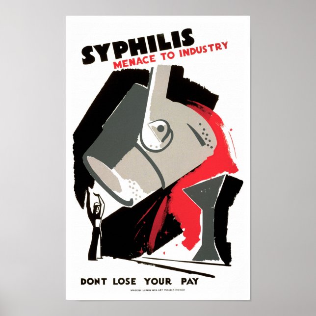 Syfilis ~ Menace to Industry Poster (Framsidan)