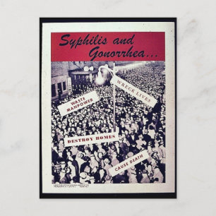 Syfilis och Gonorrhea Vykort