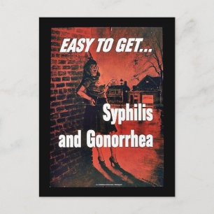 Syfilis och Gonorrhea Vykort