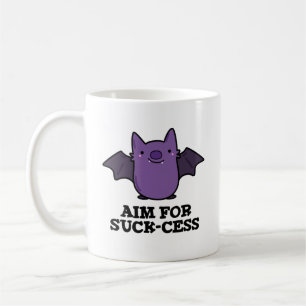 Syfte för Suck-cess Funny Positive Fladdermus Pun Kaffemugg